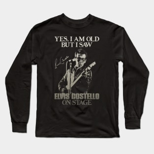 Elvis Costello /// Retro Design Long Sleeve T-Shirt